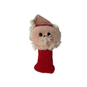 Vintage Eden Santa Plush Baby Rattle Christmas Toy 10” Stuffed Santa